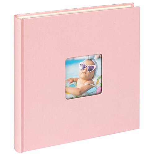 walther design Fotoalbum rosa 26 x 25 cm mit Cover-Ausstanzung, Fun FA-205-BR von walther design