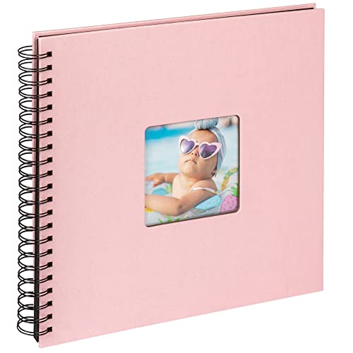 walther design Fotoalbum rosa 30 x 30 cm Spiralalbum mit Cover-Ausstanzung, Fun SA-110-BR von walther design