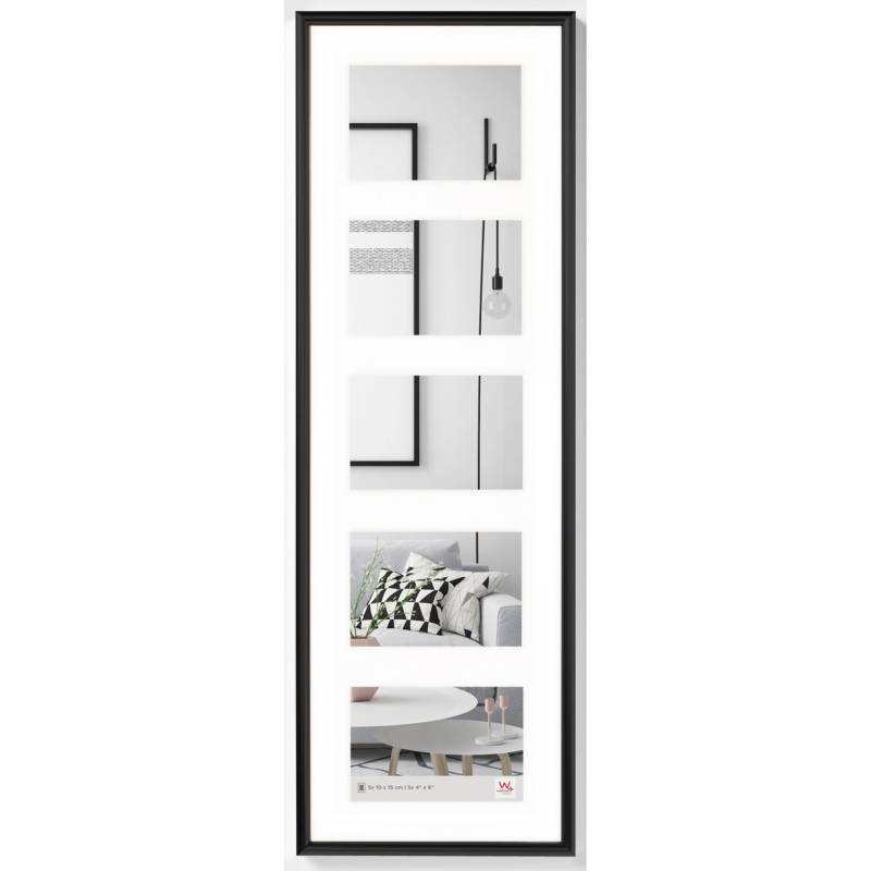 walther design Galeria Kunststoff Galeriebilderrahmen  5x 10x15 cm  Schwarz von walther design