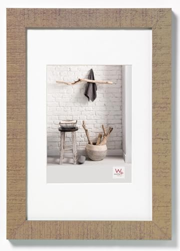 walther design Bilderrahmen beige 10 x 15 cm mit Passepartout, Home Holzrahmen HO015C von walther design