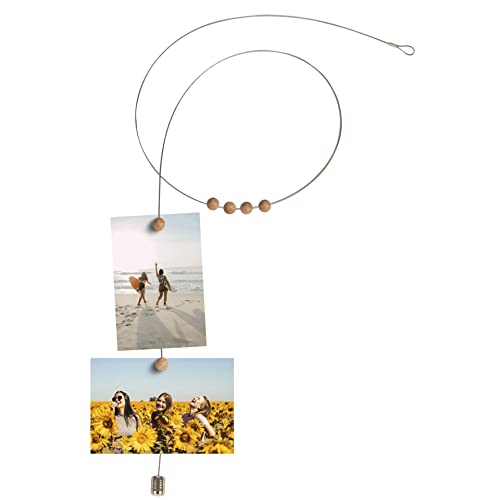 walther design Fotoseil silber 1,5 m aus Metall mit naturfarbenen Holzmagnete, PIMP AND CREATE MD155S von walther design