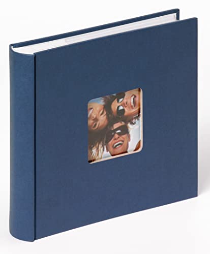 walther design Fotoalbum blau 200 Fotos 13 x 18 cm Memo-Einsteckalbum mit Cover-Ausstanzung, Fun ME-116-L von walther design