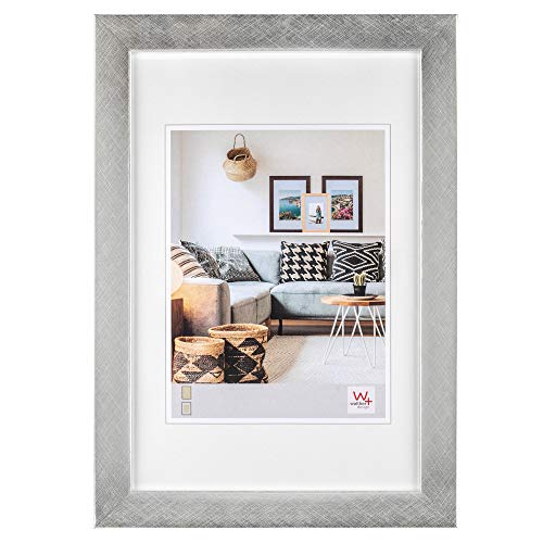 walther design Bilderrahmen silber 13 x 18 cm Nizza Holzrahmen HQ318S von walther design