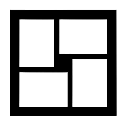 walther design Passepartout für Bilderrahmen 40x40 cm, schwarz, 4 Ausschnitte 13x18 cm, PA444B walther design Passepartout für Bilderrahmen 40x40 cm, schwarz, 4 Ausschnitte 13x18 cm, PA444B von walther design