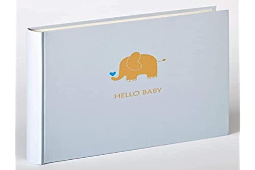 walther design Fotoalbum blau 28 x 25 cm Babyalbum mit Prägung, Baby Animal UK-148-L von walther design