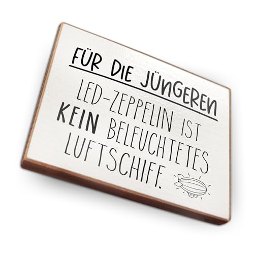Magnet aus Buchenholz Kühlschrankmagnete mit Sprüchen (Led Zeppelin) von wammi