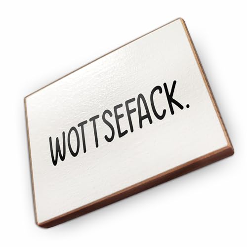 Magnet aus Buchenholz Kühlschrankmagnete mit Sprüchen (wottsefack) von wammi