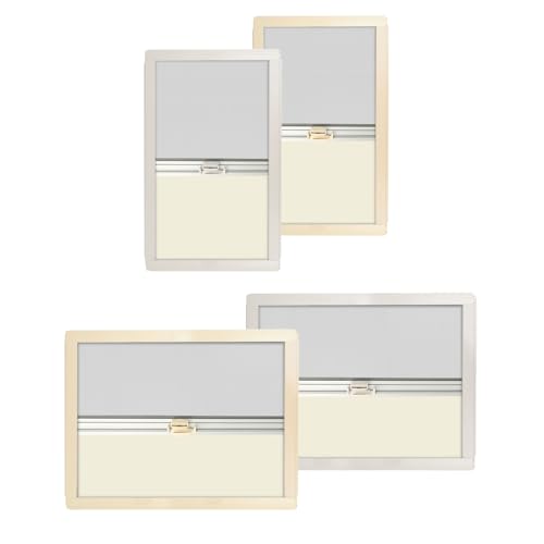 Verdunklungsrollo Insektenschutz 35-110x65cm Kassettenrollo Wohnmobil Rollo Verdunklung rahmenlose Fenster Wohnwagen - Ivory/Grau (Grau, 50x65cm) von wamovo