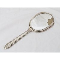 Vintage 1940Er Jahre Mid Century Sterling Silber Eitelkeits-Handspiegel Mit Monogramm „Ruth" von wandajewelry2013
