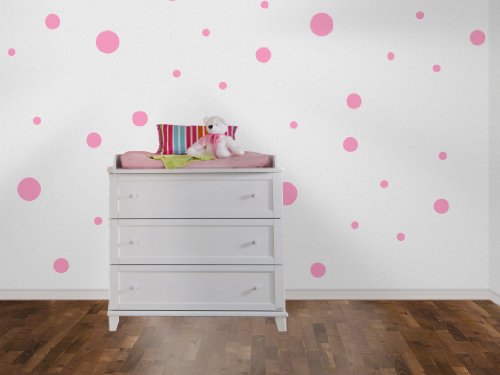 Wandtattoo Polka Dots 75 Stück 60-dunkelgrün von wandfabrik GmbH