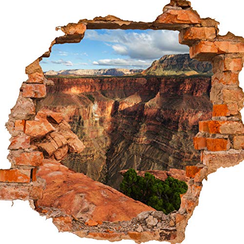 wandmotiv24 3D-Wandsticker Der Grand Canyon, Design 02, 90x82cm (BxH), Aufkleber Wand-deko, Wandbild, 3D Effekt, Fenster, Mauer, Wandaufkleber, Sticker M1017 von wandmotiv24