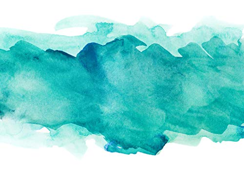 wandmotiv24 Fototapete Aquarell Papier türkis, 400 x 280 cm - selbstklebende Vliestapete 150g, Wanddeko, Wandbild, Wandtapete, Aquarellpapier Wasserfarben blau M6560 von wandmotiv24