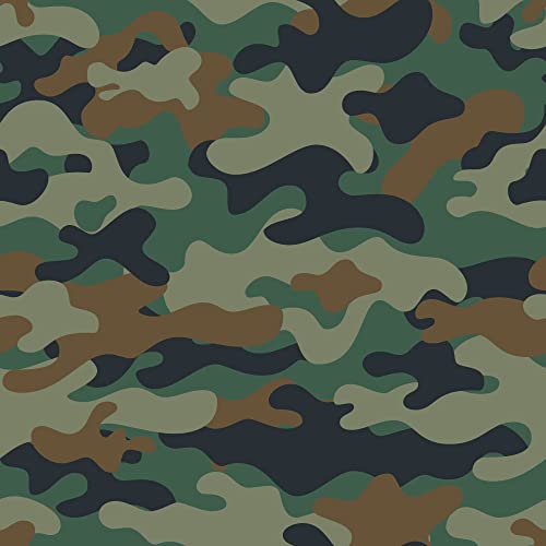 wandmotiv24 Fototapete Camouflage Muster grün, XXL 400 x 280 cm - 8 Teile, Wanddeko, Wandbild, Wandtapete, Flecktarn Militär Army M6358 von wandmotiv24