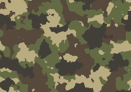 wandmotiv24 Fototapete Camouflage Tarn Militär, XXL 400 x 280 cm - 8 Teile, Wanddeko, Wandbild, Wandtapete, Muster khaki oliv M6167 von wandmotiv24