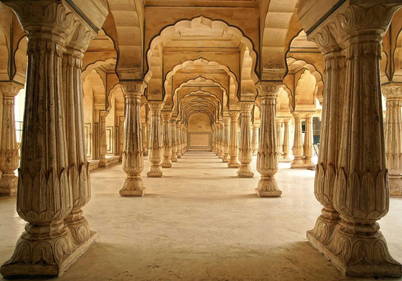 wandmotiv24 Fototapete Indien-Tempel,Jaipur, strukturiert, Wandtapete, Motivtapete, matt, Vinyltapete, selbstklebend von wandmotiv24