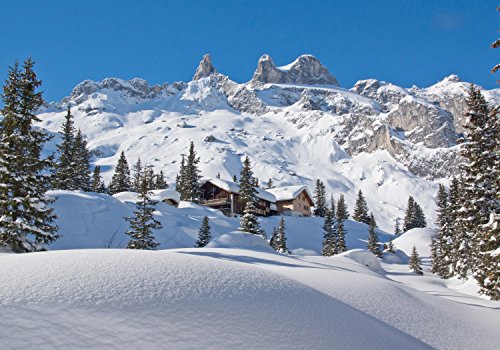 wandmotiv24 Fototapete Verschneite Alpen, XXL 400 x 280 cm - 8 Teile, Wanddeko, Wandbild, Wandtapete, Landschaft, Winter, Schnee M0454 wandmotiv24 Fototapete Verschneite Alpen, XXL 400 x 280 cm - 8 Teile, Wanddeko, Wandbild, Wandtapete, Landschaft, Winter, Schnee M0454 von wandmotiv24