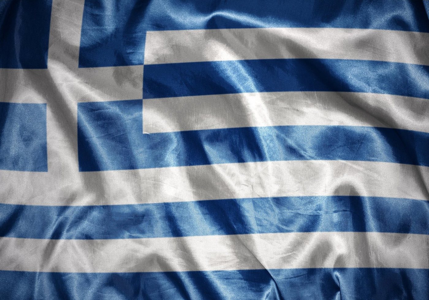 wandmotiv24 Fototapete Wehende Griechische Flagge, glatt, Wandtapete, Motivtapete, matt, Vliestapete, selbstklebend von wandmotiv24