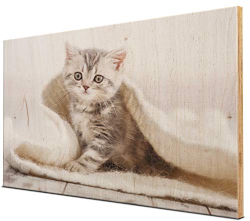 wandmotiv24 Holz-Wandbild - Foto auf Holzplatte mit Online-Vorschau - personalisierte Wanddeko - Holzbild mit Wunschmotiv - Fotogeschenk - 40x30 cm von wandmotiv24