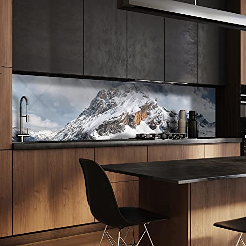 wandmotiv24 Küchenrückwand Dolomiten, Alpen, Italien 240 x 60cm (B x H) - Acrylglas 3mm Nischenrückwand, Spritzschutz, Fliesenspiegel-Ersatz, Deko Küche M0867 von wandmotiv24