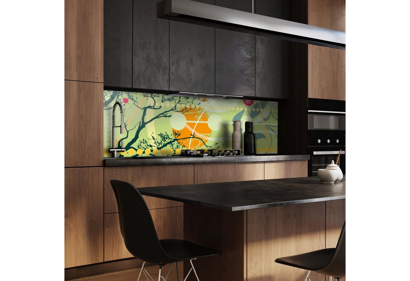 wandmotiv24 Küchenrückwand Kim Natur, (1-tlg), Premium Acrylglas Nischenrückwand in versch. Größen von wandmotiv24