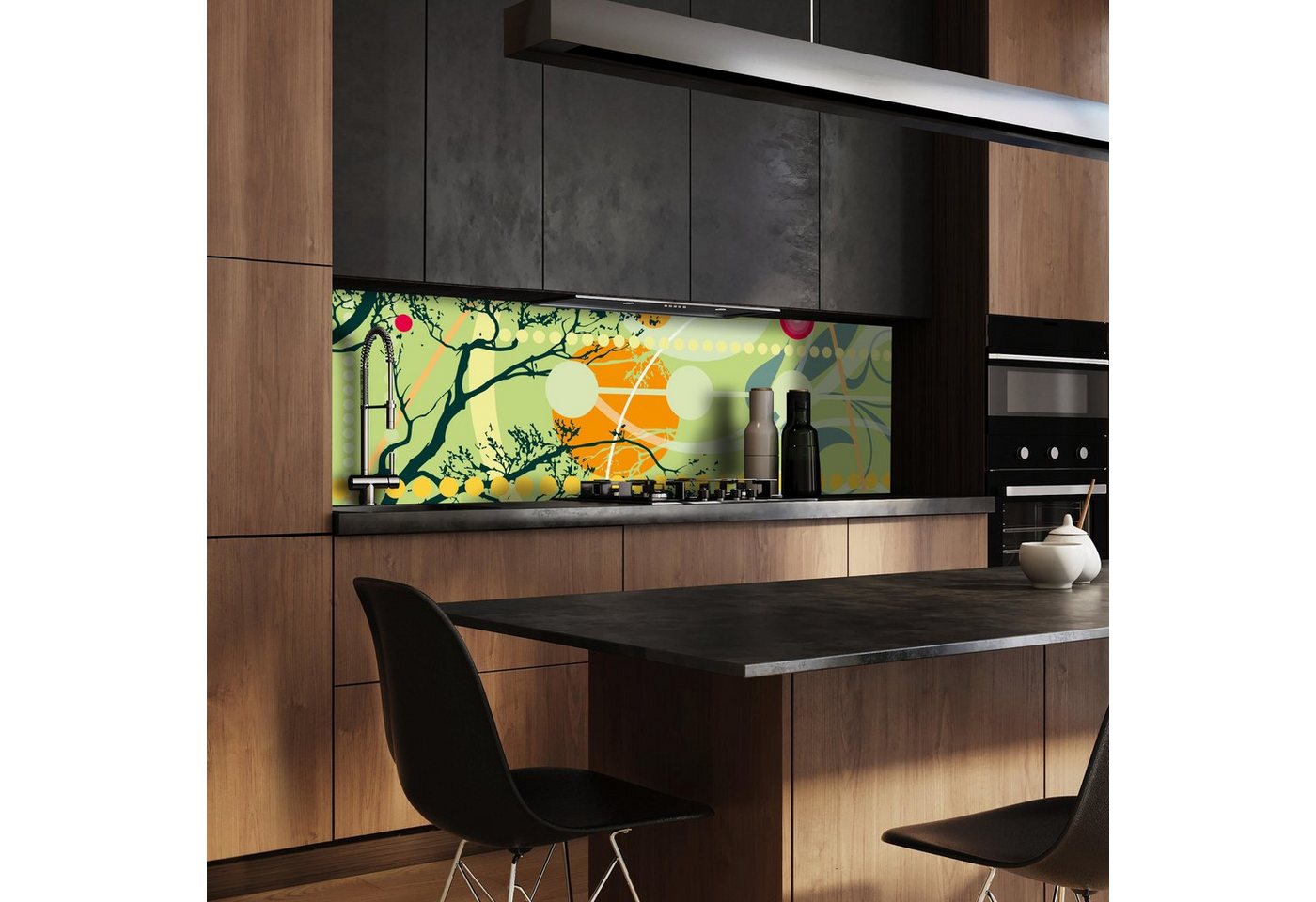 wandmotiv24 Küchenrückwand Kim Natur, (1-tlg), Premium Aluminium Nischenrückwand in versch. Größen von wandmotiv24