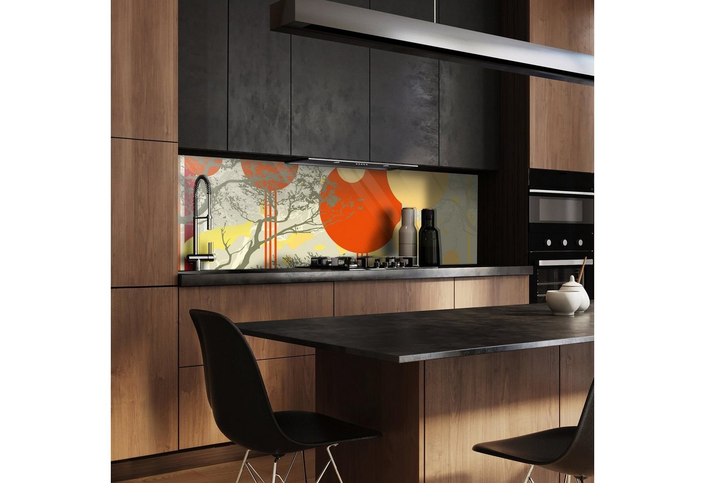 wandmotiv24 Küchenrückwand Maddox Natur, (1-tlg), Premium Acrylglas Nischenrückwand in versch. Größen von wandmotiv24