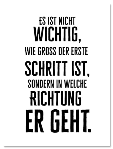 wandmotiv24 Leinwandbild Motivation, Hochformat, der erste Schritt 2 M0121 von wandmotiv24