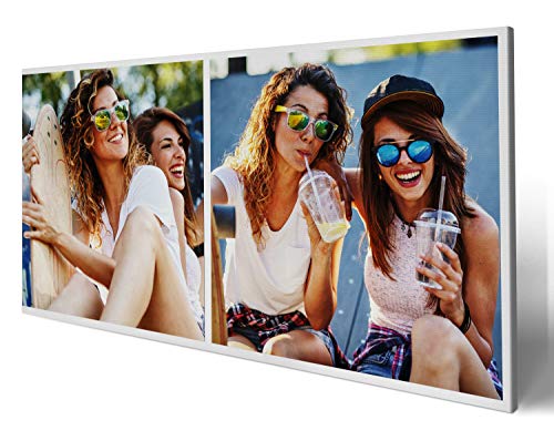 wandmotiv24 Leinwandbild 260 g/m ² - Foto-Collage mit 2 Fotos - Fotogeschenk - Geschenk für Freunde und Familie - Kunstdruck querformat 80x40cm (BxH) - M0001 von wandmotiv24