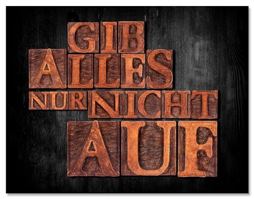 wandmotiv24 Leinwandbild Motivation, Querformat, Gib Alles M0023 von wandmotiv24