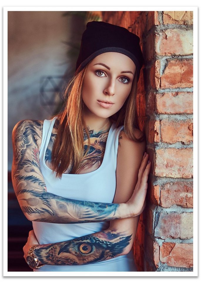 wandmotiv24 Poster Frau, Tattoo, Arm, Models (1 St), Wandbild, Wanddeko, Poster in versch. Größen von wandmotiv24