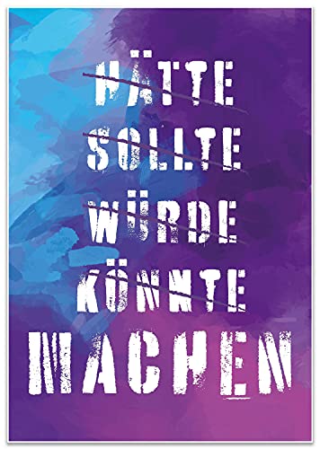 wandmotiv24 Poster als Wanddeko, Größe 100x70cm, Hätte sollte würde, Pastell, Moderne Wanddeko, Wandbilder, Deko, Bild M0022 wandmotiv24 Poster als Wanddeko, Größe 100x70cm, Hätte sollte würde, Pastell, Moderne Wanddeko, Wandbilder, Deko, Bild M0022 von wandmotiv24