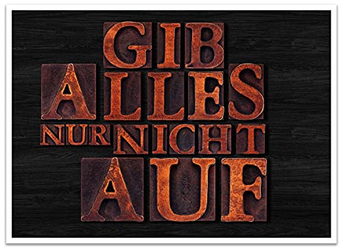 wandmotiv24 Poster als Wanddeko, Größe 18x13cm, Gib Alles nur Nicht auf, Holz, Moderne Wanddeko, Wandbilder, Deko, Bild M0002 wandmotiv24 Poster als Wanddeko, Größe 18x13cm, Gib Alles nur Nicht auf, Holz, Moderne Wanddeko, Wandbilder, Deko, Bild M0002 von wandmotiv24