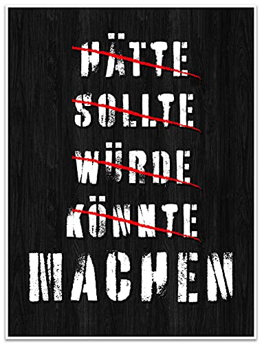 wandmotiv24 Poster als Wanddeko, Größe 40x30cm, Hätte sollte würde, Holz, Moderne Wanddeko, Wandbilder, Deko, Bild M0025 wandmotiv24 Poster als Wanddeko, Größe 40x30cm, Hätte sollte würde, Holz, Moderne Wanddeko, Wandbilder, Deko, Bild M0025 von wandmotiv24