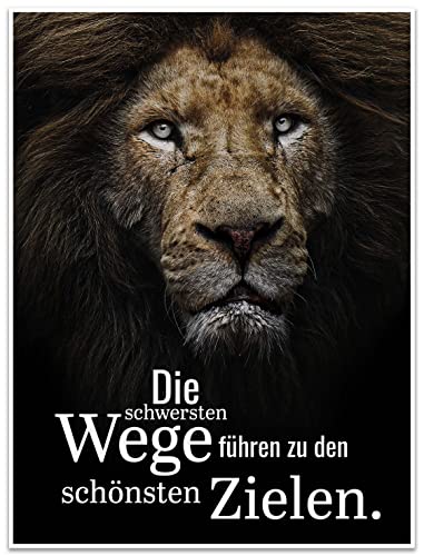 wandmotiv24 Poster als Wanddeko, Größe 40x30cm, Motivation, Spruch, Löwe, Moderne Wanddeko, Wandbilder, Deko, Bild M0349 wandmotiv24 Poster als Wanddeko, Größe 40x30cm, Motivation, Spruch, Löwe, Moderne Wanddeko, Wandbilder, Deko, Bild M0349 von wandmotiv24