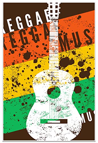 wandmotiv24 Poster als Wanddeko, Größe 60x40cm, Musik, Gitarre, Reggae, Moderne Wanddeko, Wandbilder, Deko, Bild M0306 wandmotiv24 Poster als Wanddeko, Größe 60x40cm, Musik, Gitarre, Reggae, Moderne Wanddeko, Wandbilder, Deko, Bild M0306 von wandmotiv24