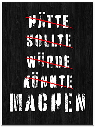 wandmotiv24 Poster als Wanddeko, Größe 80x60cm, Hätte sollte würde, Holz, Moderne Wanddeko, Wandbilder, Deko, Bild M0025 wandmotiv24 Poster als Wanddeko, Größe 80x60cm, Hätte sollte würde, Holz, Moderne Wanddeko, Wandbilder, Deko, Bild M0025 von wandmotiv24