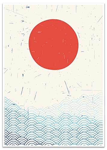 wandmotiv24 Poster als Wanddeko, Größe Din A4, Kunst, minimalistisch, Landschaft, Japan, Moderne Wanddeko, Wandbilder, Deko, Bild M0320 von wandmotiv24