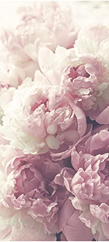 wandmotiv24 Türtapete Duftrosen Rosa Weiß, Rose, Blumen 80 x 200cm (B x H) - Dekorfolie selbstklebend Sticker für Türen, Türfolie, Aufkleber, M1225 von wandmotiv24