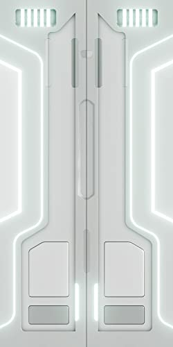 wandmotiv24 Türtapete Futuristische Tür, LED, Raumschiff 70 x 200cm (B x H) - Dekorfolie selbstklebend Sticker für Türen, Türfolie, Aufkleber, M1365 von wandmotiv24