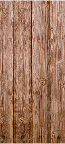 wandmotiv24 Türtapete Holzwand 100 x 200cm (B x H) - Dekorfolie selbstklebend Sticker für Türen, Türfolie, Aufkleber, M0689 von wandmotiv24