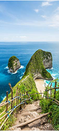 wandmotiv24 Türtapete Kelingking beach auf Bali, Asien, Urlaub 100 x 200cm (B x H) - selbstklebend Vlies 150g Sticker für Türen, Türfolie, Aufkleber, M1104 von wandmotiv24