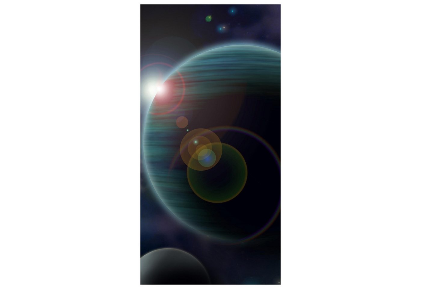 wandmotiv24 Türtapete Planet Space, strukturiert, Fototapete, Wandtapete, Motivtapete, matt, selbstklebende Vinyltapete von wandmotiv24