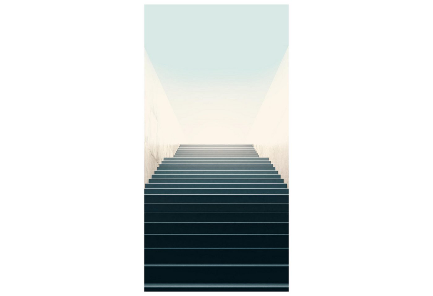 wandmotiv24 Türtapete Treppe in den Himmel, Licht & Schatten, glatt, Fototapete, Wandtapete, Motivtapete, matt, selbstklebende Vliestapete von wandmotiv24