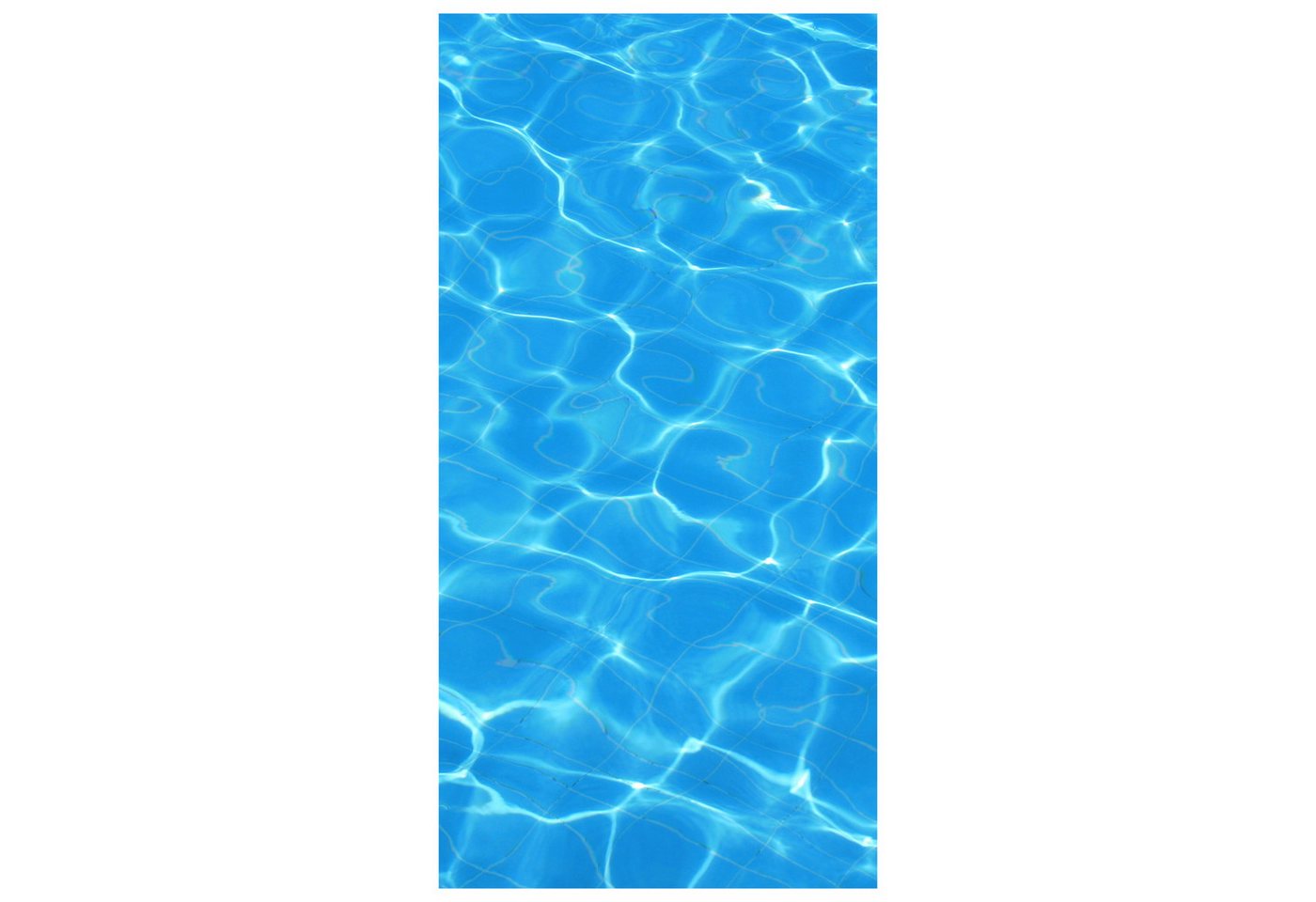 wandmotiv24 Türtapete Wasser-Pool-Lichteffekt, glatt, Fototapete, Wandtapete, Motivtapete, matt, selbstklebende Vliestapete von wandmotiv24
