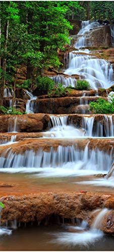 wandmotiv24 Türtapete Wasserfall im Wald.Thailand 100 x 200cm (B x H) - Dekorfolie selbstklebend Sticker für Türen, Türfolie, Aufkleber, M0894 von wandmotiv24