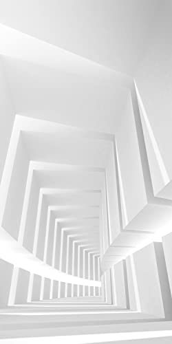wandmotiv24 Türtapete Weißer leerer Korridor 90 x 200cm (B x H) - Dekorfolie selbstklebend Sticker für Türen, Türfolie, Aufkleber, M0798 von wandmotiv24