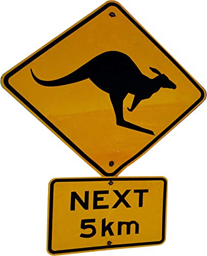 wandmotiv24 Wandsticker Australisches Straßen-Schild, Känguru M - mittel 58x72cm Wand-Aufkleber, Sticker, Wand-Bild, Deko Bilder, Dekoration Wohnung modern WS00000127 von wandmotiv24