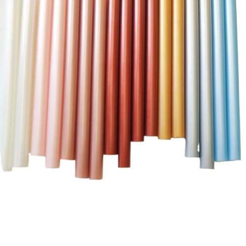 HeißKlebesticks 25 Stücke 7/11 * 100/200mm Metall Farbe Hot Melt Kleber Stick Goldene HeißKlebepistole Sticks(Size:7mm,Color:100mm White) von wangfq