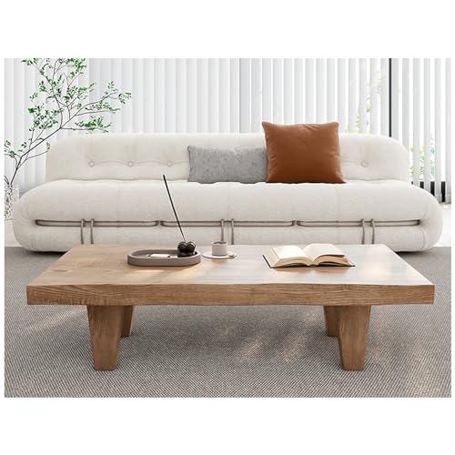 wanghaiyanBD Couchtisch aus Massivholz, Retro-japanisches Design, unregelmäßige Tischplatte, stabile Beine, Zen-Teetisch, niedriger Tatami-Stil für Wohnzimmer & Seitennutzung wanghaiyanBD Couchtisch aus Massivholz, Retro-japanisches Design, unregelmäßige Tischplatte, stabile Beine, Zen-Teetisch, niedriger Tatami-Stil für Wohnzimmer & Seitennutzung von wanghaiyanBD