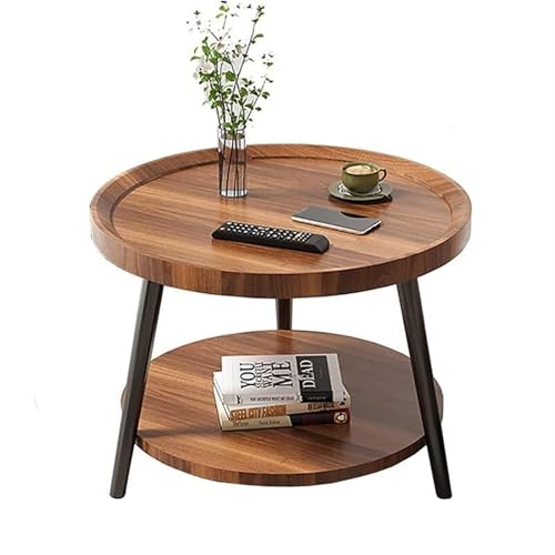 wanghaiyanBD Runder Couchtisch, Couchtisch mit doppeltem Ablagefach, moderner Stil, Wohnzimmer-Mitteltisch, einfach zu montieren, geeignet für Heimbüro oder Sofa-Beistelltisch wanghaiyanBD Runder Couchtisch, Couchtisch mit doppeltem Ablagefach, moderner Stil, Wohnzimmer-Mitteltisch, einfach zu montieren, geeignet für Heimbüro oder Sofa-Beistelltisch von wanghaiyanBD